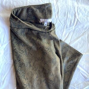 W.A.Y (Wonderful and Young) Snakeskin leggings/straight leg pants.